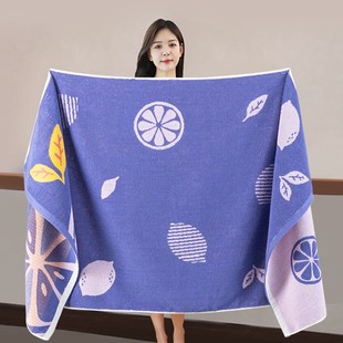 浴巾女纯棉洗澡家用吸水加大尺寸超大号加宽大人学生U2024新全棉