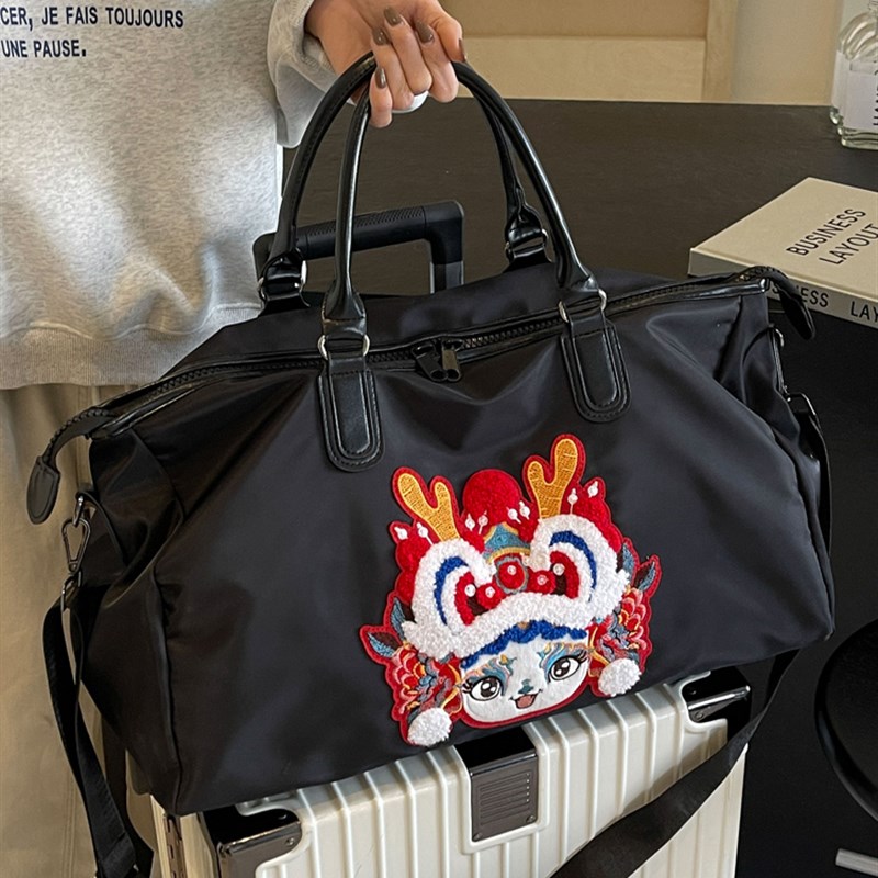 大容量短途旅行包男出差行李包女健身收纳轻便防水国潮.单肩手提