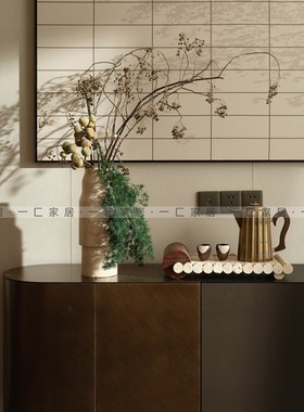 一匚 古典花纹冷水壶大理石托盘组合摆件 样板间会所民宿客厅饰品