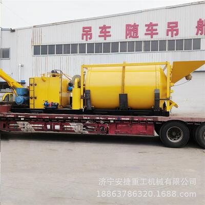小型再生料沥青拌合机路面翻修5方沥青拌合机8mm双层锰钢炒料机