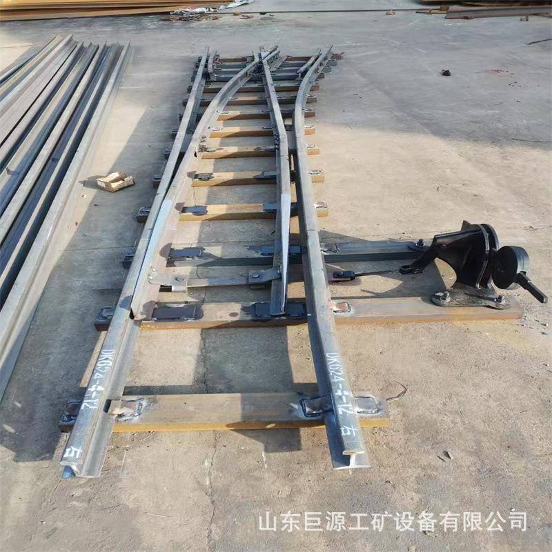 交叉渡便线岔道厂家直多种营 铺设方对称 矿用双开分复式交道岔 - 实物图