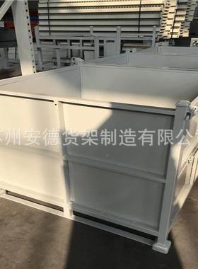 州厂库家堆垛折叠式仓TNQ周转箱金属料物钢板箱苏铁板箱料箱
