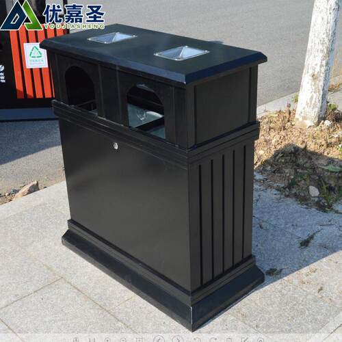 公园果外皮箱小果壳箱环卫L3027钢木圾垃圾桶垃圾筒户区垃箱厂家
