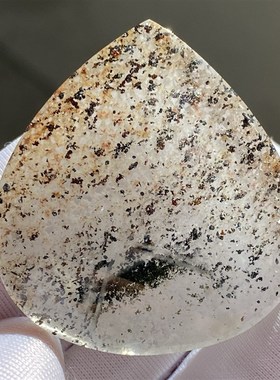 天然水晶幽灵吊坠 男女款水晶云母片共生项坠挂坠毛衣链一物一图