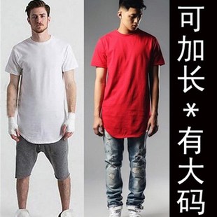 宽松休闲 夏季 男款 T恤 纯棉长款 短袖 备有加肥大码 新款