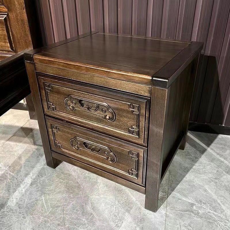 新款花梨格木实木床头柜红木明清仿古卧室家用床边Z储物收纳柜