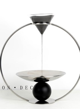 现代简约轻奢半日闲沙漏摆u件样板间电视柜玄关书房办公桌创意摆