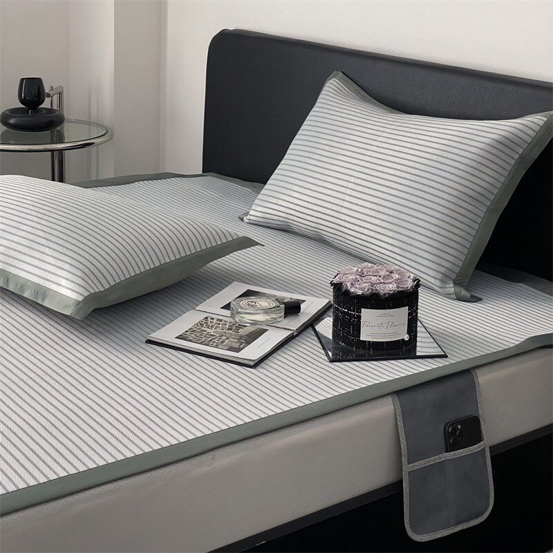 2024新款高端可机洗/三件套冰丝凉席冰丝席夏季夏天席子A类母婴级