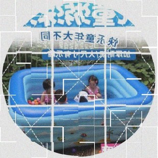 家用室内大V号加大折叠戏水 速发户外小孩幼h儿园儿童充气游泳池