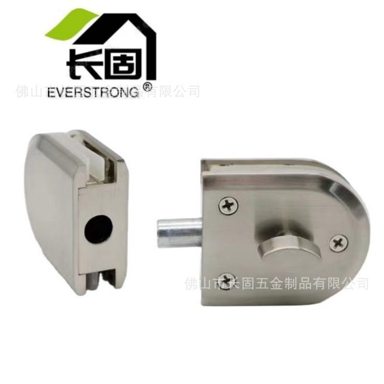长固ST-I005墙或地对玻璃门插销锌合金门锁半圆实心压铸玻璃配件