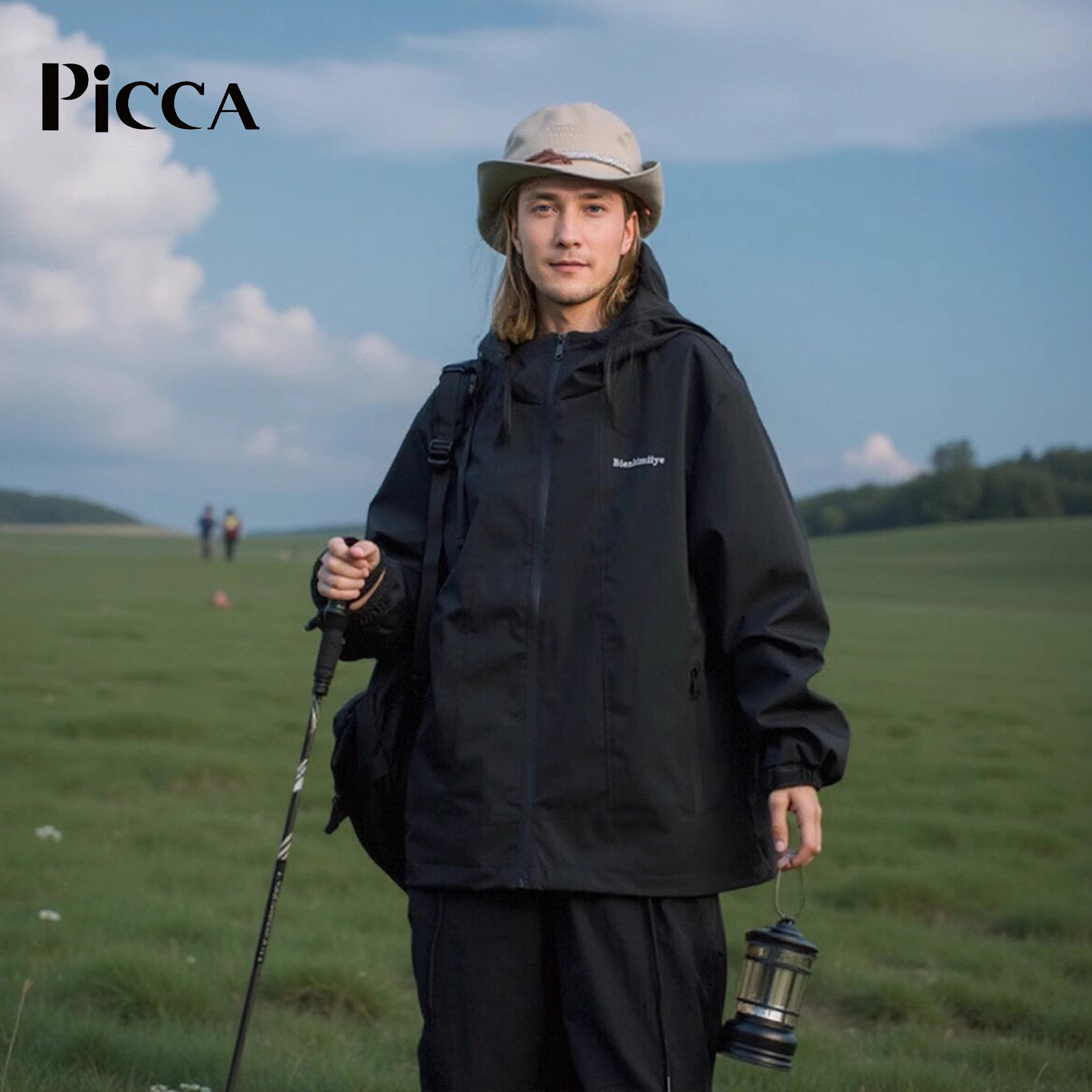 PICCA冲锋衣男女同款防水防风登山服装2024新品潮流上衣运动夹克