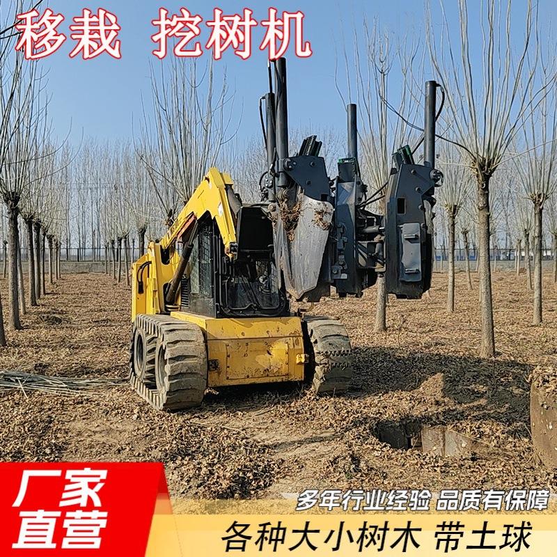 滑移式装载四瓣式挖树机树木移植打坑桩钻孔挖掘机适用