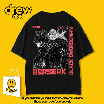 drew剑风传奇Berserk联名短袖T恤男三浦建太郎烙印勇士周边衣服夏