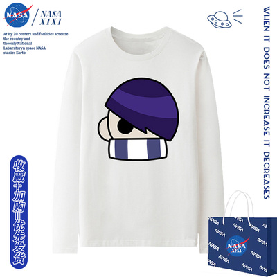 NASA荒野乱斗艾德加联名长袖T恤男打底衫2025新款二次元周边衣服