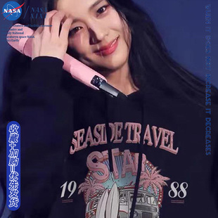 NASA jisoo金智秀同款卫衣女连帽秋季2025新款BLACKPINK衣服外套