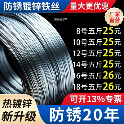 防锈镀锌铁丝细热镀电镀