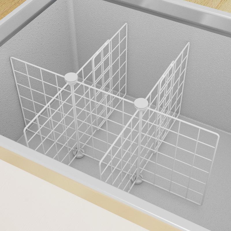 冰柜分格网置物架内部分层篮宽41隔断分类铁网隔离栏收纳筐分