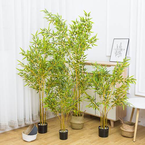 仿真竹子植物盆栽新中式大型景观毛竹假树装饰室内落地假竹子盆景