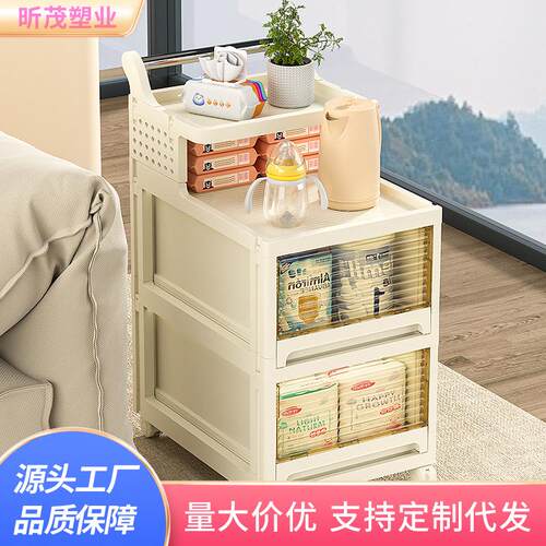 零食置物架家用可移动小推车客厅多层收纳柜卧室卫生间落地收纳架