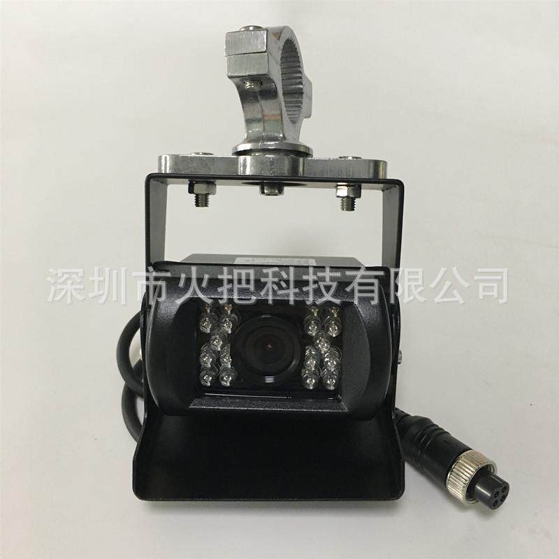貨車大巴左側右側鏡頭倒車後視鏡固定管夾支架高清車載監控攝像機