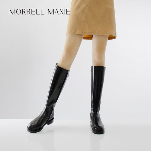 Morrell Maxie黑色高筒靴女冬季直筒厚底增高骑士靴｜MW244059BK