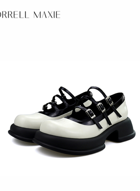 Morrell Maxie厚底玛丽珍鞋女春小个子增高防滑皮鞋｜MW241001WT