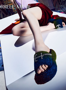 Morrell Maxie厚底外穿拖鞋女夏季小个子增高凉鞋｜MW232145BLHA