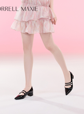 Morrell Maxie黑色玛丽珍鞋女春季新款小羊皮单鞋｜MW241035BK