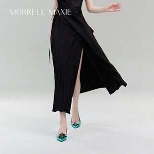 Morrell Maxie复古低跟小羊皮单鞋女夏季气质细跟|MW241087BL