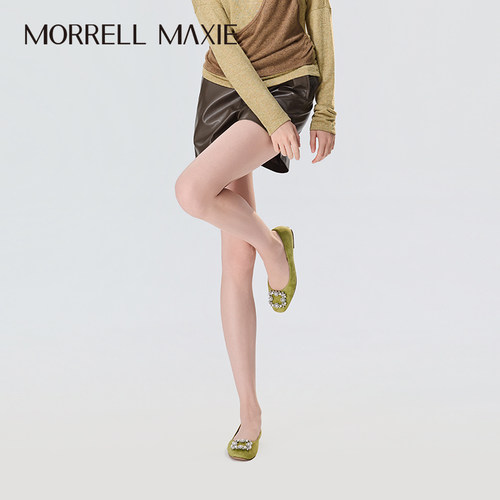 Morrell Maxie圆头绿色休闲珍珠点缀方钻扣套包鞋｜MW261011GN