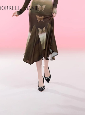 Morrell Maxie黑色尖头高跟鞋女春季细跟优雅单鞋｜MW241081BK