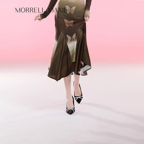 Morrell Maxie黑色尖头高跟鞋女春季细跟优雅单鞋｜MW241081BK