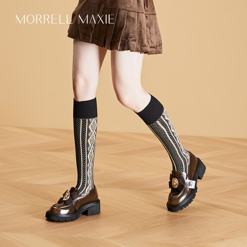 Morrell Maxie复古厚底乐福鞋女增高小个子休闲皮鞋｜MW233010BR