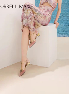 Morrell Maxie尖头粗跟高跟鞋女25夏季新款气质凉鞋｜MW252015PK