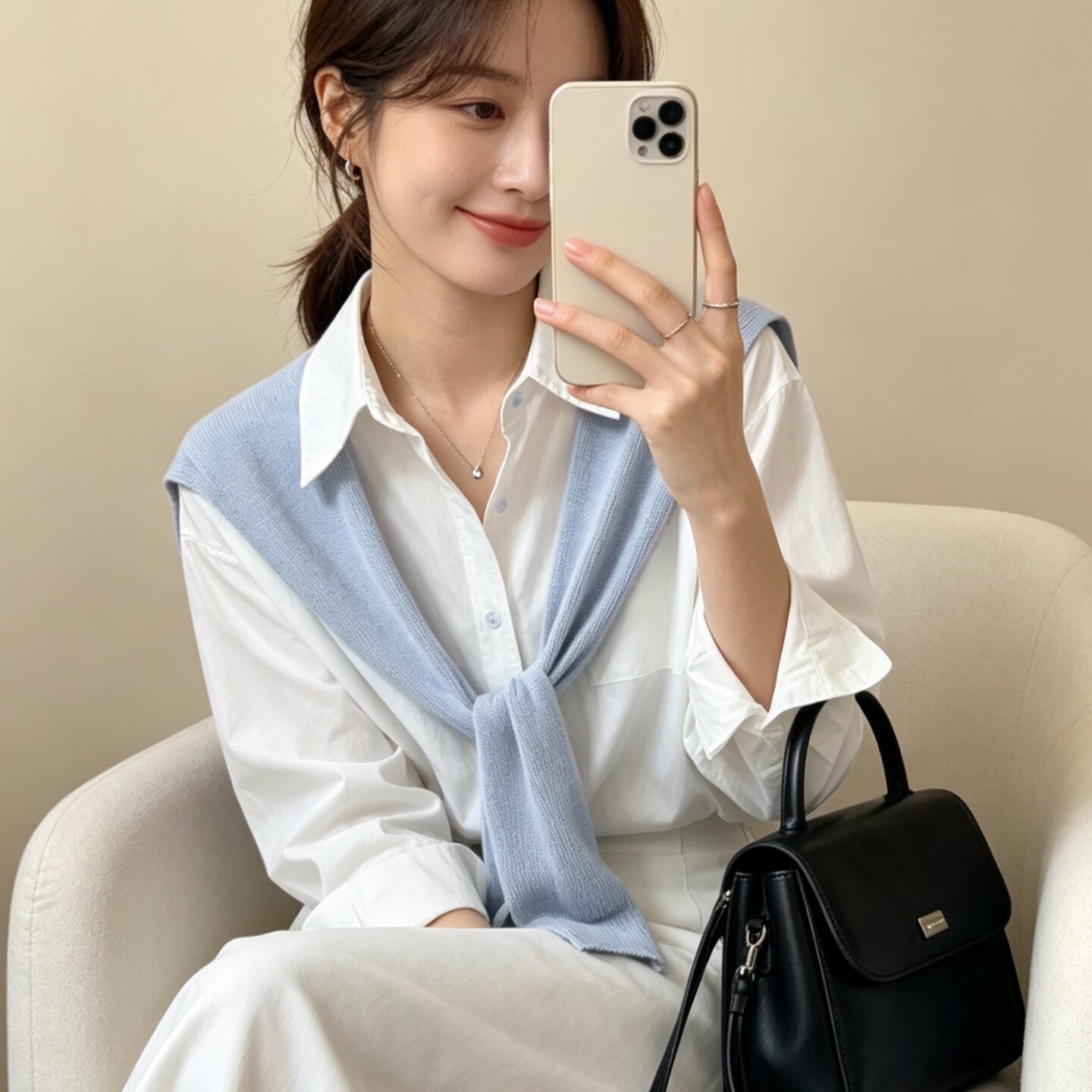 披肩两件套衬衫女春夏宽松显瘦