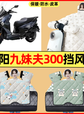 适用三阳九妹夫JoymaxF300踏板摩托车改装配件冬季专用挡风被加绒