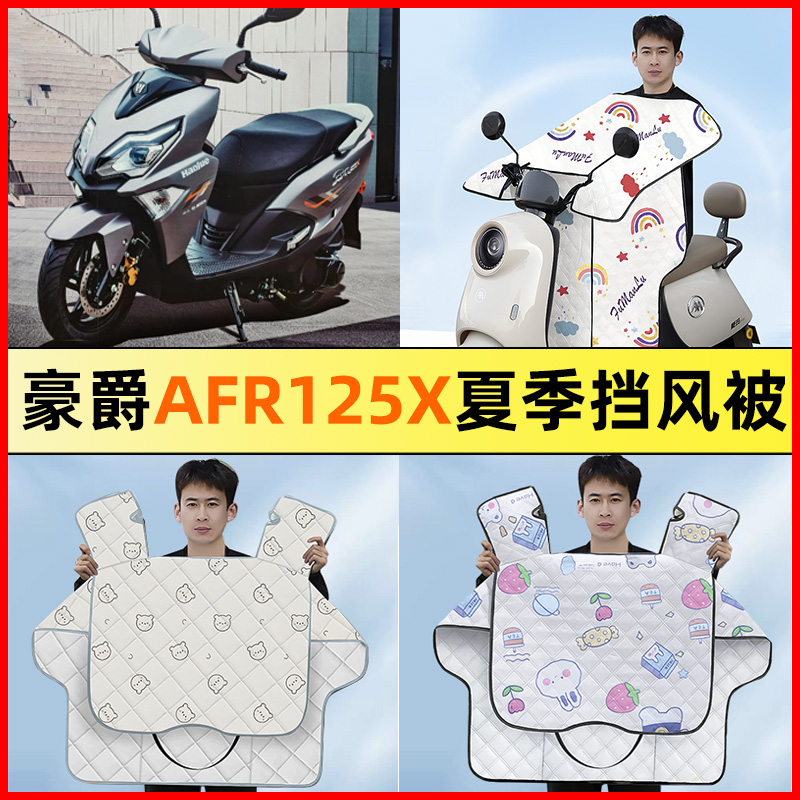 适用豪爵AFR125X 2025新款踏板摩托车夏季款改装大全专用挡风被