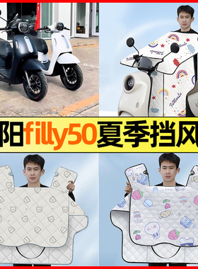 光阳filly50电瓶电动车改装饰配件大全夏季款专用挡风被防晒防水