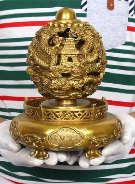 黄铜器工艺品黄铜鼎黄铜九转乾坤炉摆件黄铜九转乾坤鼎摆件