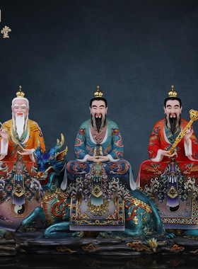 合成玉石粉中式佛堂装饰摆件