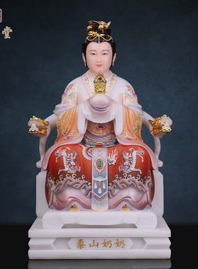 合成玉石粉中式佛堂装饰摆件