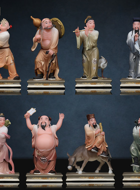 合成玉石粉中式佛堂装饰摆件