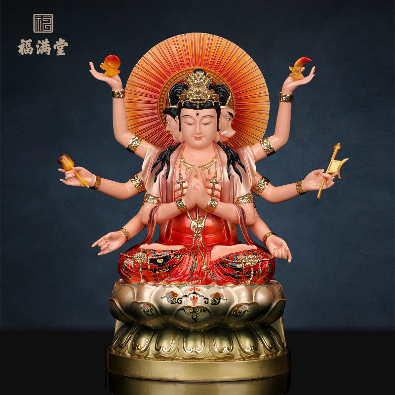 斗母斗姆星君神像先天道母九皇之母紫光圣母像家用供奉工艺品摆件