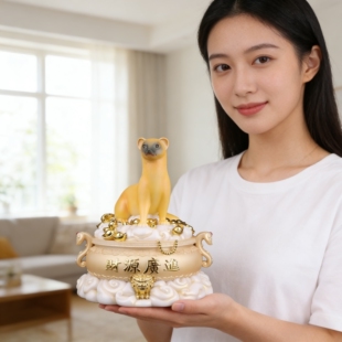 黄大仙真身像体神像摆件黄鼠狼雕像佛堂口黄财神招财家里桌面饰品