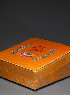 布中式佛堂拜墩拜凳拜垫装饰摆件