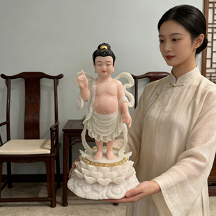清念堂汉白玉浴佛佛像太子佛像浴佛节用品释迦牟尼佛浴佛摆件