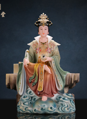 合成玉石中式佛堂装饰摆件