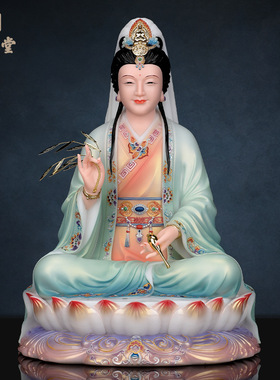 合成玉石中式佛堂装饰摆件