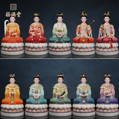 合成玉石粉中式佛堂装饰摆件