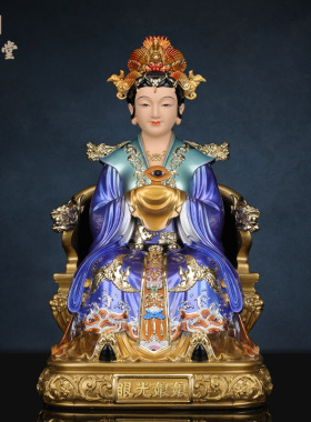 树脂中式佛堂眼光娘娘神装饰摆件